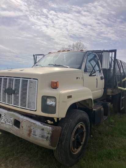 1991 Chev Water Truck w/apx 2000 gal Tank, Mixing Vat & pump