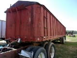 Apx 40' Flat Floor Metal Grain Trailer
