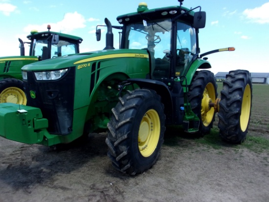 John Deere 8270R MFWD Tractor, IVT Transmission, Hyd 3rd Arm, apx 3318 hrs