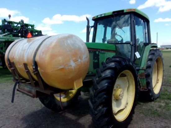 John Deere 6400 MFWD Hi-Crop Tractor w/Tank & Rack