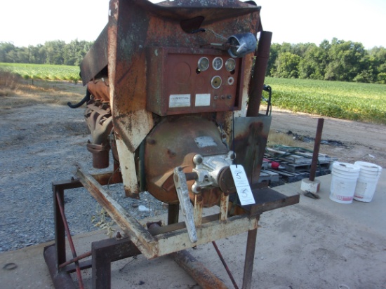White 8 cyl Power Unit & Stand, salvage, LP gas