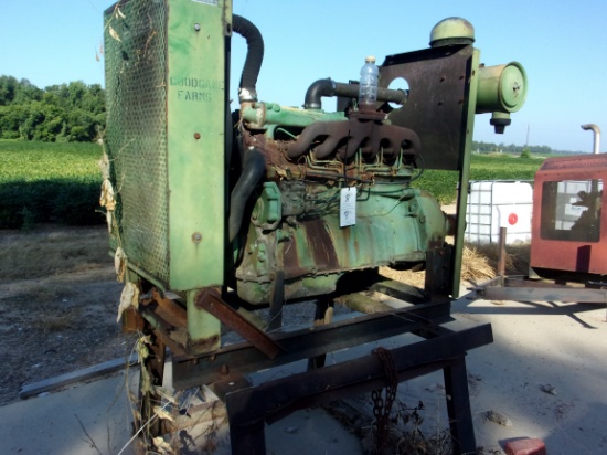 John Deere 6 cyl Power Unit & Stand, salvage, #531728T