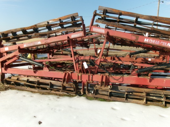 Wil-Rich mdl 1403 Hyd Fold Do-All w/choppers, 5 bar spike harrow, level board