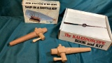 NOS SHIP IN A BOTTLE AND KALEIDOSCOPE KITS