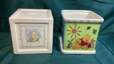 WINNIE THE POOH BANK AND KLEENEX BOX COVER