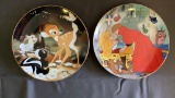 SLEEPING BEAUTY AND BAMBI PAINTED PLATES