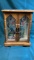 MINIATURE JEWELRY ARMOIRE AND JEWELRY