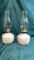 ANTIQUE FARMS OIL LAMP PAIR