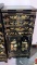 ASIAN BLACK LACQUER JEWELRY ARMOIRE