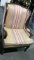 STRIPED WINGBACK CHAIR