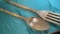 OVERSIZED CARVED FORK AND SPOON