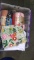 TOTE OF BRAND NEW YARN AND MISC FABRIC