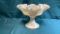 FENTON CUSTARD GLASS RUFFLE COMPOTE