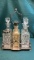 CRYSTAL AND SILVER CRUET SET