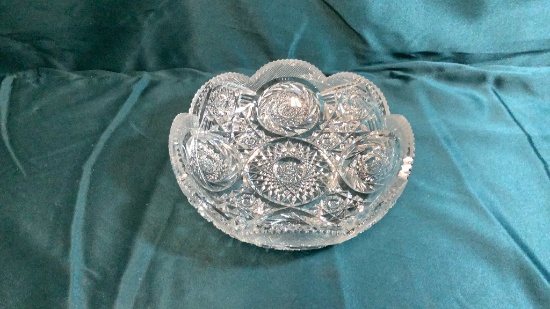 AMERICAN BRILLIANT CUT GLASS CENTER DISH