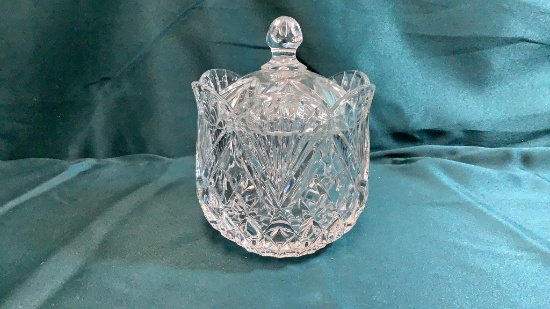 AMERICAN BRILLIANT GLASS CANDY DISH