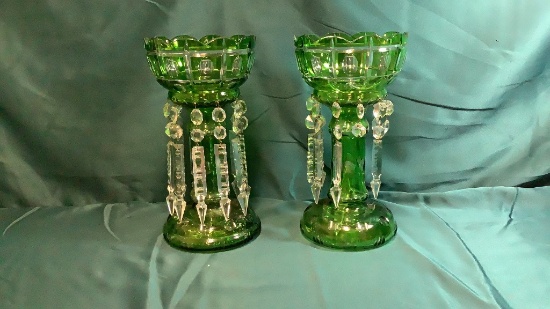 CRYSTAL LUSTER VASES