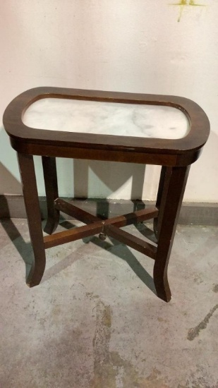 MARBLE TOP SIDE TABLE