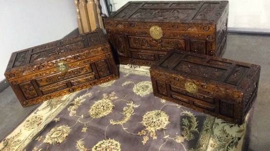 VINTAGE ASIAN NESTING CHESTS