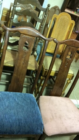 SIX MISC DINNING CHAIRS