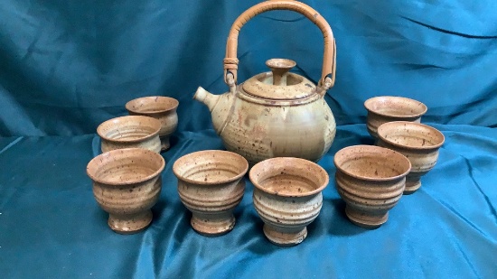 STONEWARE ASIAN TEA SET