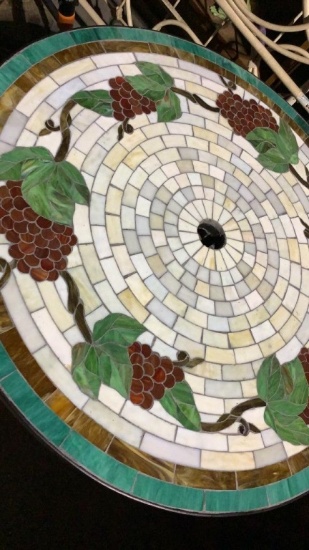 STAINED GLASS PATIO TABLE
