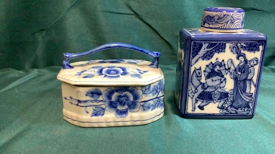 BLUE & WHITE ASIAN VANITY DISHES