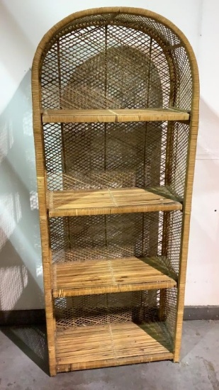 VINTAGE WICKER SHELF