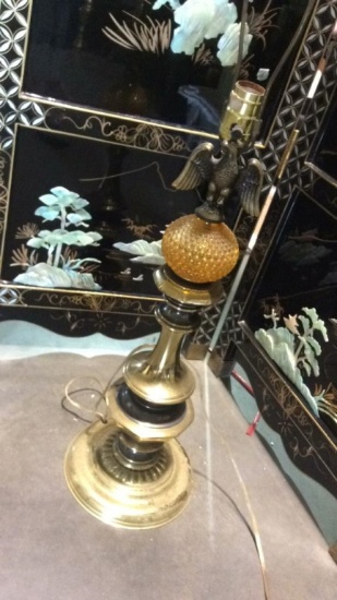 VINTAGE BRASS EAGLE LAMP