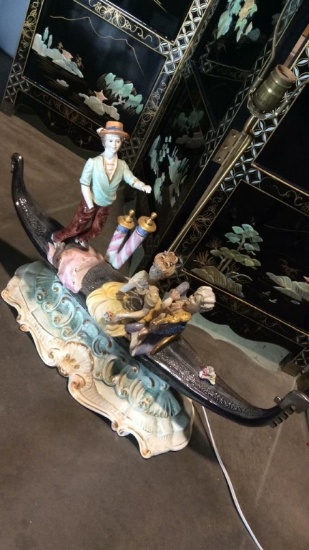 CAPODIMONTE GONDOLA LAMP