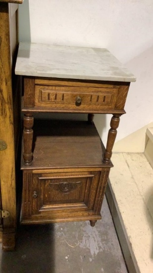 MARBLE TOP TELEPHONE TABLE