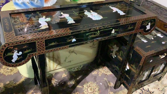 BLACK LACQUER SOFA TABLE