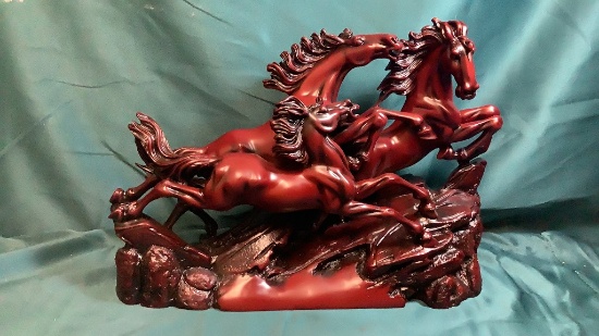 CINNABAR STALLION STATUE