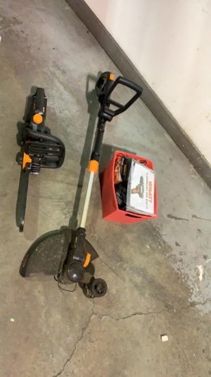 WORX CHAINSAW AND WEED EATER