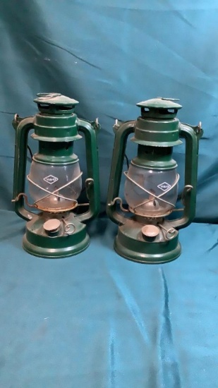 MATCHING PAIR OF V&O LANTERNS