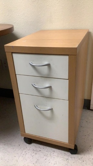 TWO TONE THREE DRAWER FILE CABINET
