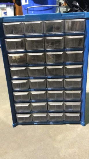 BLUE METAL HARDWARE ORGANIZER