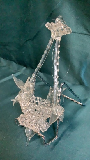 BLOWN GLASS HUMMINGBIRD ORNAMENT