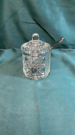 VINTAGE SUGAR DISH W/SPOON