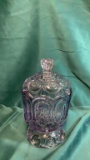 AMETHYST DEPRESSION GLASS CANDY DISH