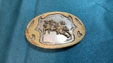 GERMAN SILVER BULL BUCKLE