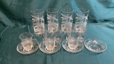 MID-CENTURY ETCHED GLASSWARE