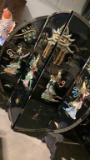 BLACK LACQUER ASIAN FOLDING SCREEN