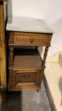 MARBLE TOP TELEPHONE TABLE