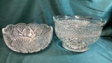 CRYSTAL PUNCH AND SERVING BOWL