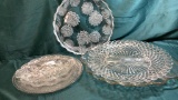 COLLECTION OF CRYSTAL SERVING PLATTERS
