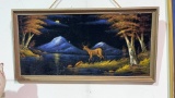 ANTIQUE VELVET DEER ART