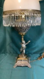ANTIQUE B&H CHERUB LUSTER LAMP