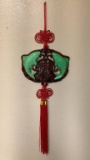 ASIAN LUCKY KNOT ROSEWOOD AND JADE-KOI