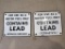 Contains Lead Signs